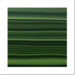 Leaf Green Stripe Pattern Posters and Art